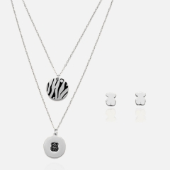 Fashion stainless steel tous  bear jewelry set for women