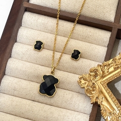Fashion stainless steel tous  bear jewelry set for women