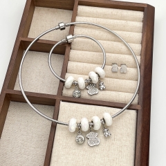 Fashion stainless steel tous  bear jewelry set for women