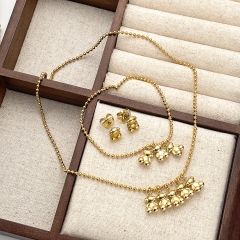 Fashion stainless steel tous  bear jewelry set for women