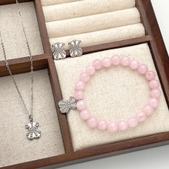 Fashion stainless steel tous  bear jewelry set for women