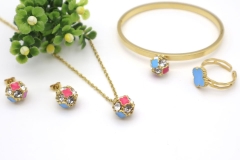 Stainless steel jewelry necklace bangle ring Earrings Wholesale