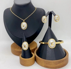 Stainless steel jewelry necklace bangle ring Earrings Wholesale