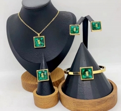 Stainless steel jewelry necklace bangle ring Earrings Wholesale