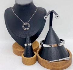 Stainless steel jewelry necklace bangle ring Earrings Wholesale