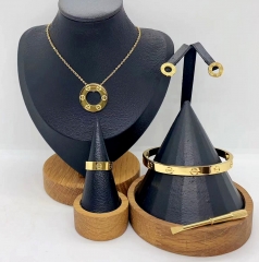 Stainless steel jewelry necklace bangle ring Earrings Wholesale