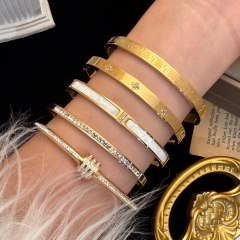 Wholesale stainless steel bracelet/bangles sets for women