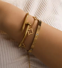 Wholesale stainless steel bracelet/bangles sets for women