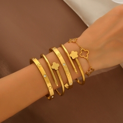 Wholesale stainless steel bracelet/bangles sets for women