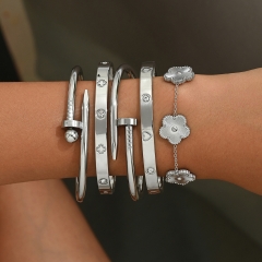 Wholesale stainless steel bracelet/bangles sets for women