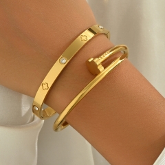 Wholesale stainless steel bracelet/bangles sets for women