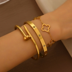 Wholesale stainless steel bracelet/bangles sets for women