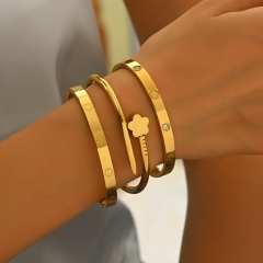 Wholesale stainless steel bracelet/bangles sets for women