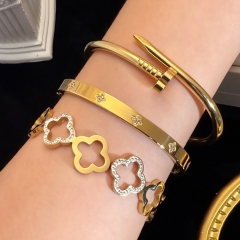 Wholesale stainless steel bracelet/bangles sets for women