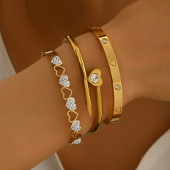 Wholesale stainless steel bracelet/bangles sets for women