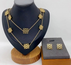 Stainless steel jewelry necklace Earrings Bracelet ring Wholesale