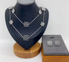 Stainless steel jewelry necklace Earrings Bracelet ring Wholesale