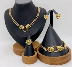 Stainless steel jewelry necklace Earrings Bracelet ring Wholesale