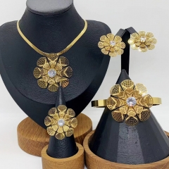 Stainless steel jewelry necklace Earrings Bracelet ring Wholesale