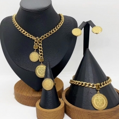 Stainless steel jewelry necklace Earrings Bracelet ring Wholesale