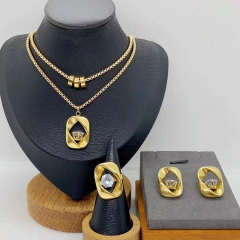 Stainless steel jewelry necklace Earrings ring Wholesale