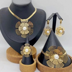 Stainless steel jewelry necklace Earrings Bracelet ring Wholesale