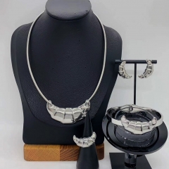 Stainless steel jewelry necklace Earrings Bracelet ring Wholesale