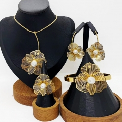 Stainless steel jewelry necklace Earrings Bracelet ring Wholesale