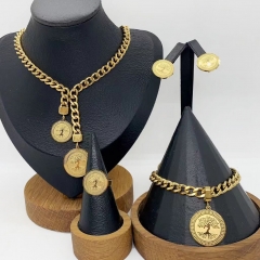 Stainless steel jewelry necklace Earrings Bracelet ring Wholesale
