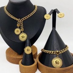 Stainless steel jewelry necklace Earrings Bracelet ring Wholesale