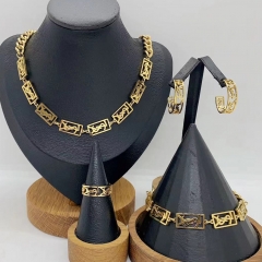 Stainless steel jewelry necklace Earrings ring Wholesale