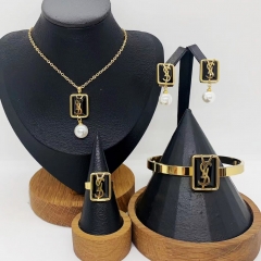 Stainless steel jewelry necklace Earrings ring Wholesale