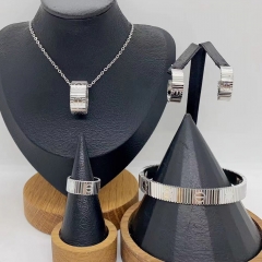 Stainless steel jewelry necklace Earrings ring Wholesale