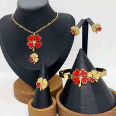 Stainless steel jewelry necklace Earrings ring Wholesale