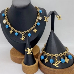 Stainless steel jewelry necklace Earrings ring Wholesale