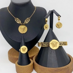 Stainless steel jewelry necklace Earrings ring Wholesale