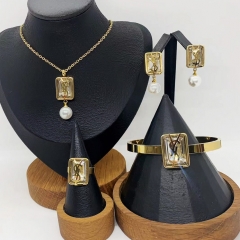 Stainless steel jewelry necklace Earrings ring Wholesale