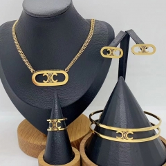 Stainless steel jewelry necklace Earrings ring Wholesale