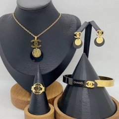 Stainless steel jewelry necklace Earrings ring Wholesale