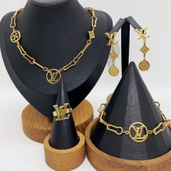 Stainless steel jewelry necklace Earrings ring Wholesale