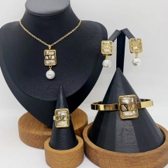 Stainless steel jewelry necklace Earrings ring Wholesale