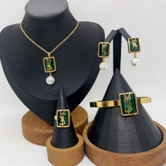 Stainless steel jewelry necklace Earrings ring Wholesale