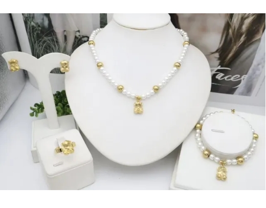 Stainless steel jewelry Necklace Earrings Bangle Ring Wholesale for women