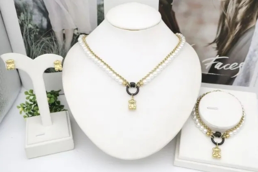 Stainless steel jewelry Necklace Earrings Bangle Ring Wholesale for women