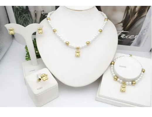 Stainless steel jewelry Necklace Earrings Bangle Ring Wholesale for women