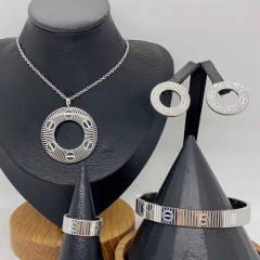 Stainless steel jewelry Necklace Earrings Bangle Ring Wholesale for women