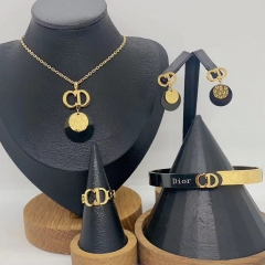 Stainless steel jewelry Necklace Earrings Bangle Ring Wholesale for women