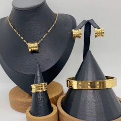 Stainless steel jewelry Necklace Earrings Bangle Ring Wholesale for women