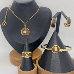 Stainless steel jewelry Necklace Earrings Bangle Ring Wholesale for women