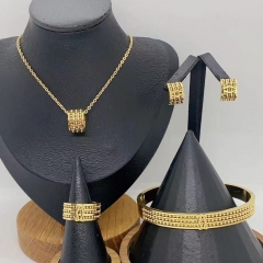 Stainless steel jewelry Necklace Earrings Bangle Ring Wholesale for women